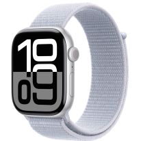 APPLE WATCH SERIES 10 GPS 42MM SILVER ALUMINIUM CASE WITH BLUE CLOUD SPORT LOOP