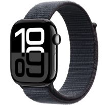 APPLE WATCH SERIES 10 GPS 46MM JET BLACK ALUMINIUM CASE WITH INK SPORT LOOP