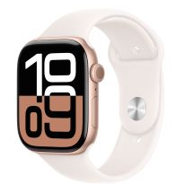 APPLE WATCH SERIES 10 GPS 46MM ROSE GOLD ALUMINIUM CASE WITH LIGHT BLUSH SPORT BAND - S/M