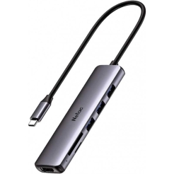 Netac Hub WF14 Type-C To USB3.0*3+HDMI+MSD/SD 2.0 (NT08WF14-30GR)