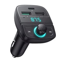 UGREEN CD229 BLUETOOTH CAR CHARGER BT5.0 PD QC3.0 USB BLACK (80910)