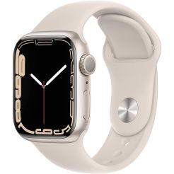 Apple Watch Series 7 GPS 41 mm Starlight Aluminium ჩასადები with Starlight Sport Band