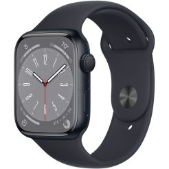 Apple Watch Series 8 GPS 45mm Midnight Aluminium Case with Midnight Sport Band Regular/ ZKMNP13GKA