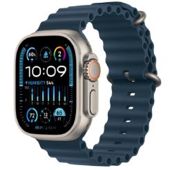 Apple Watch Ultra 2 GPS + Cellular, 49mm Titanium Case with Blue Ocean Band MREG3RB/A